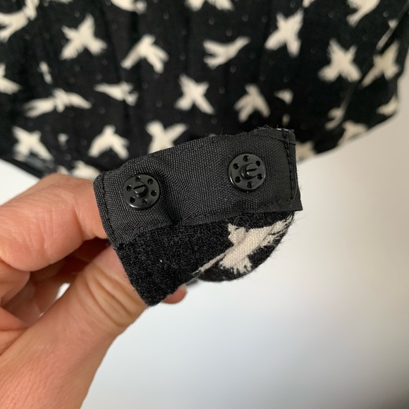 Free People Billie Bird Black & White Bodysuit w/ Keyhole Neck & Back - Picture 10 of 13